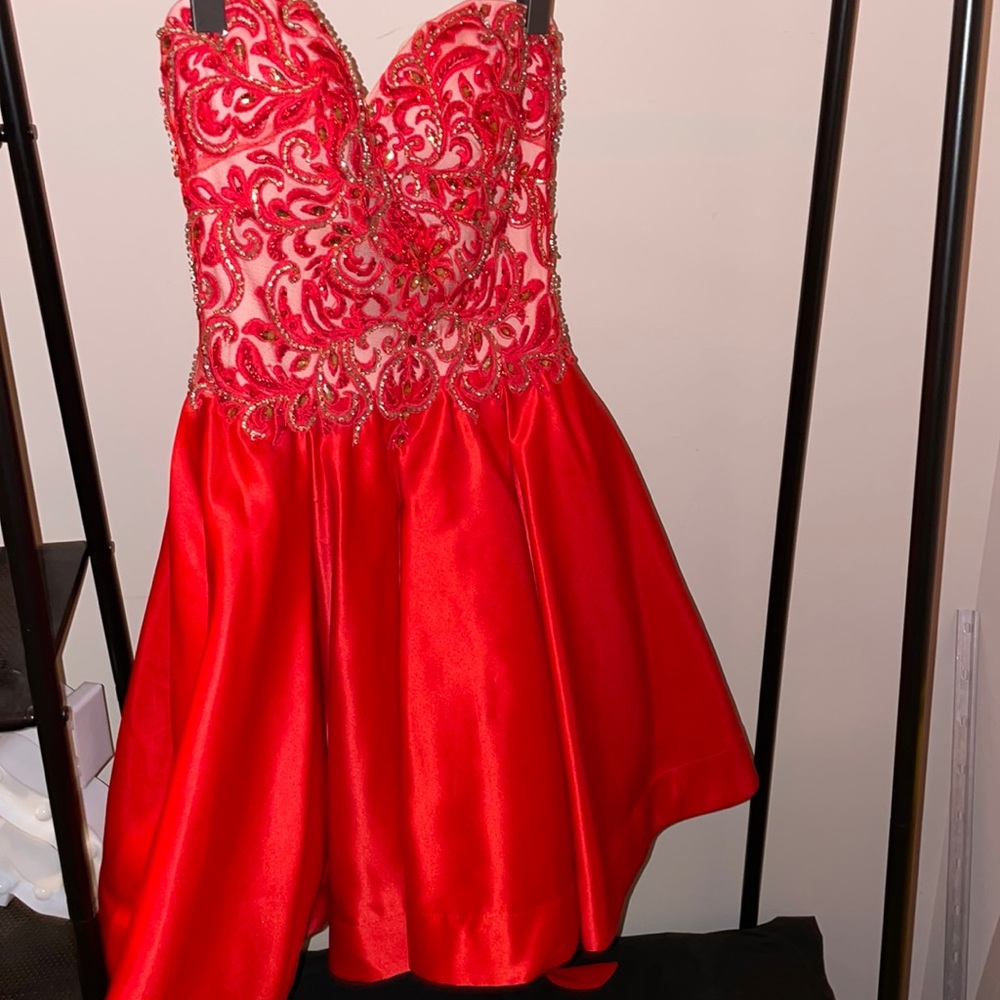 Red cotillion, formal, homecoming dress !